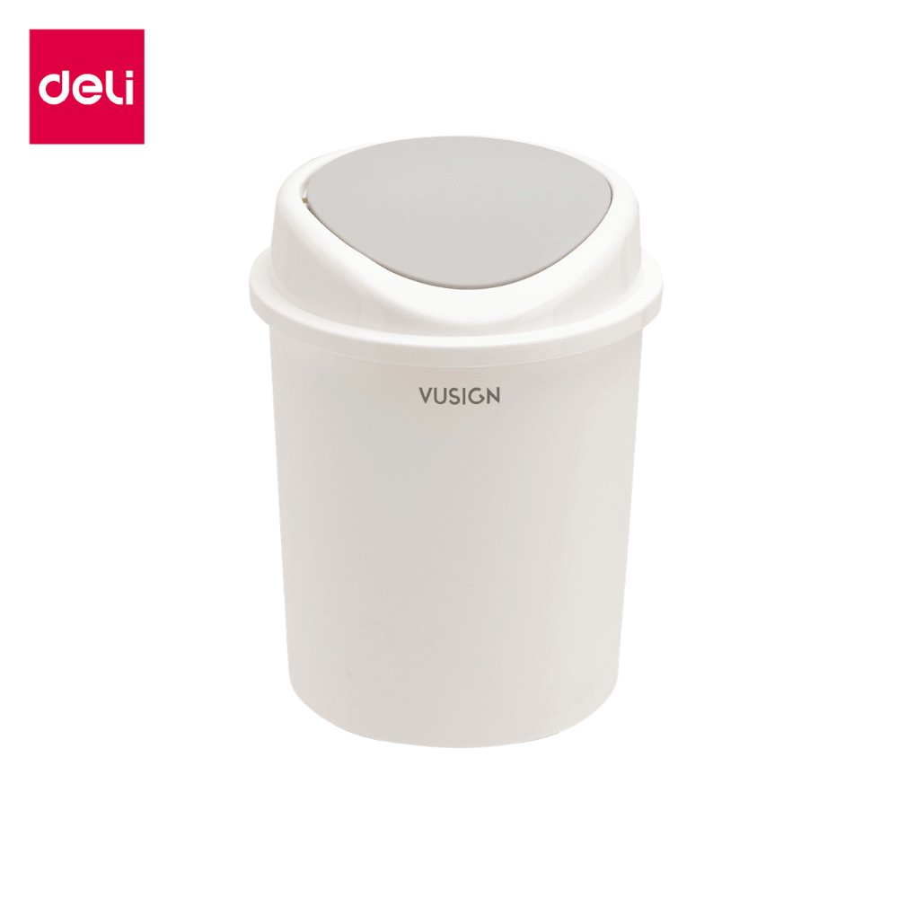 ถังขยะฝาสวิง VUSIGN VS1107-WH-01 11ลิตร สีขาว_8
